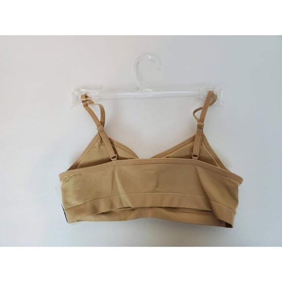 Maidenform Girl Solid Beige Tan Adjustable Straps Training Bra Size Large - Picture 3 of 3